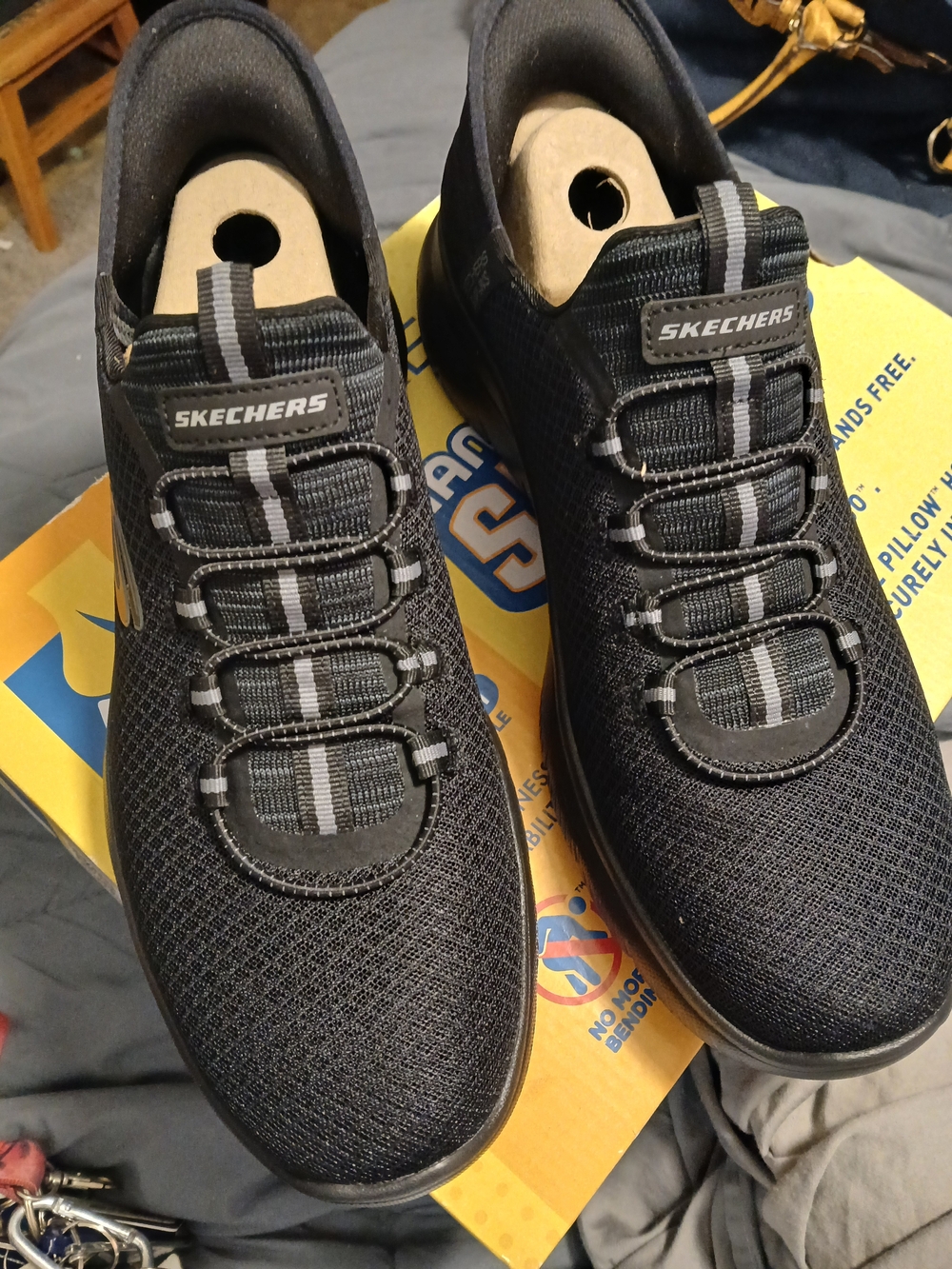 Skechers Men’s Black Slip-On Athletic Sneakers